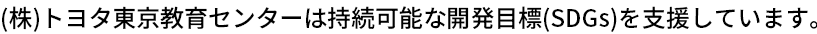 (株)トヨタ東京教育センターは持続可能な開発目標(SDGs)を支援しています。